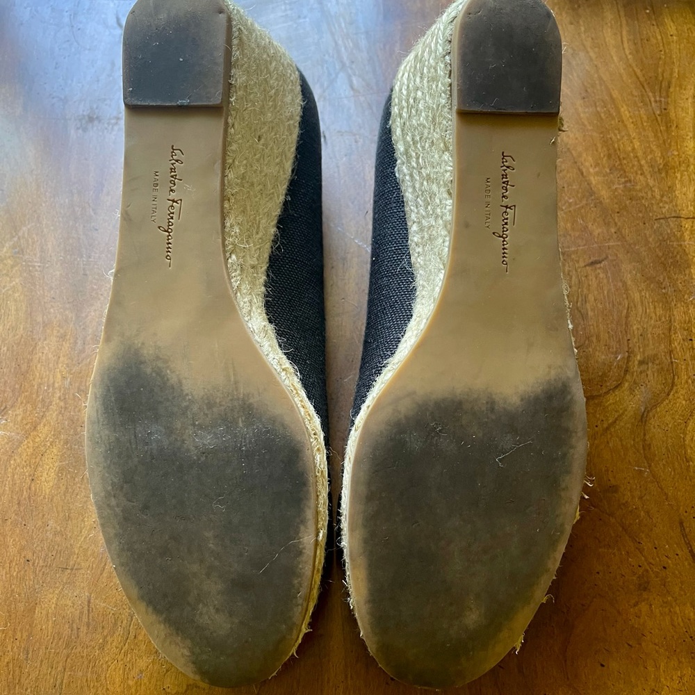 Salvatore Ferragamo Black Espadrilles 9 - Picture 4 of 4